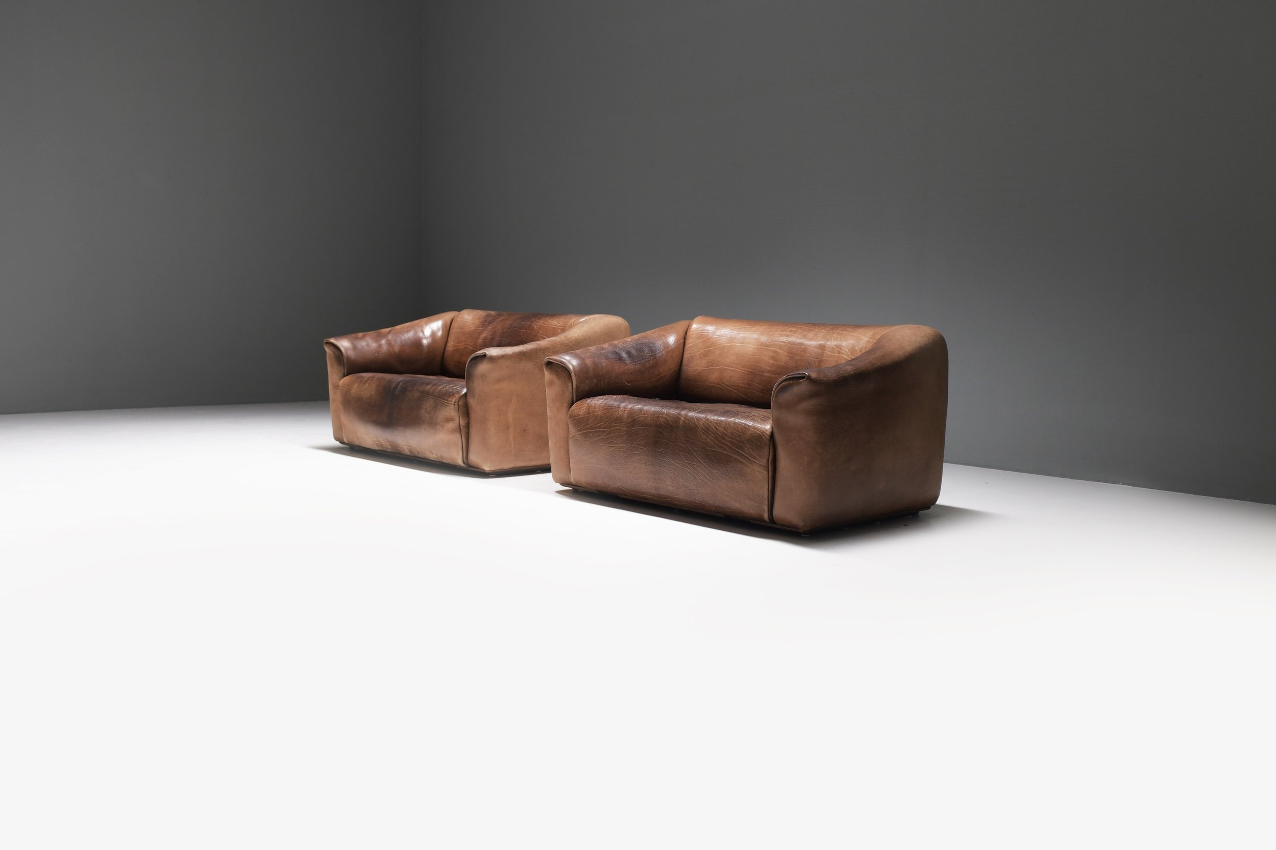 De Sede DS 47 sofa brown cognac leather by Aera-lab Vintage De Sede DS 47 sofa brown cognac leather by Aera-lab Vintage